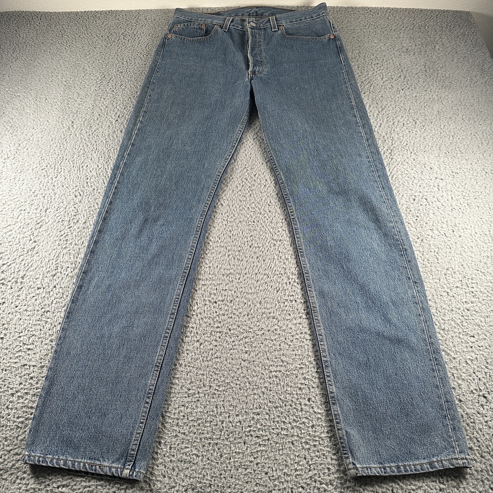 Vtg Levis 501 Jeans Mens 33x34 Blue Denim Straight Medium Wash Made USA 90's